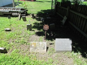 In the back yard was the family cemetery.